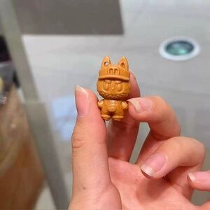 1 PC Wooden Craft Labubu-Mini Labubu Doll for Craft Lovers-Unique Gift Ornament